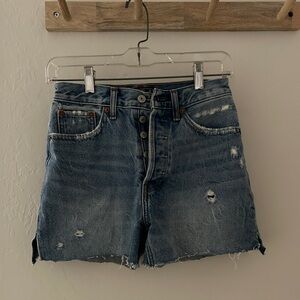 High waisted jeans shorts